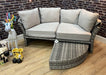 'Sorrento' Rattan Modular Daybed Sofa Lounger with Shade Canopy, Natural or grey