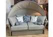 'Sorrento' Rattan Modular Daybed Sofa Lounger with Shade Canopy, Natural or grey