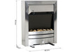 Modern 2KW Electric Stainless Steel Brushed Fire with LED Flame Effect