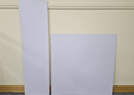 White Effect HPL Laminate Fireplace Back Panel & Hearth Set