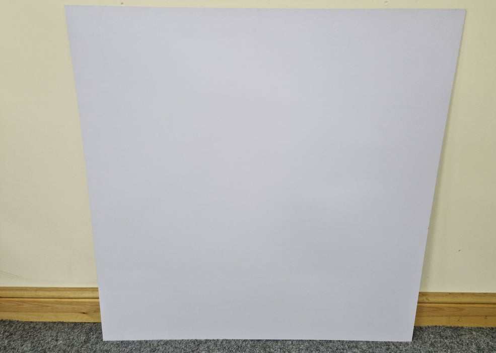 White Effect HPL Laminate Fireplace Back Panel & Hearth Set