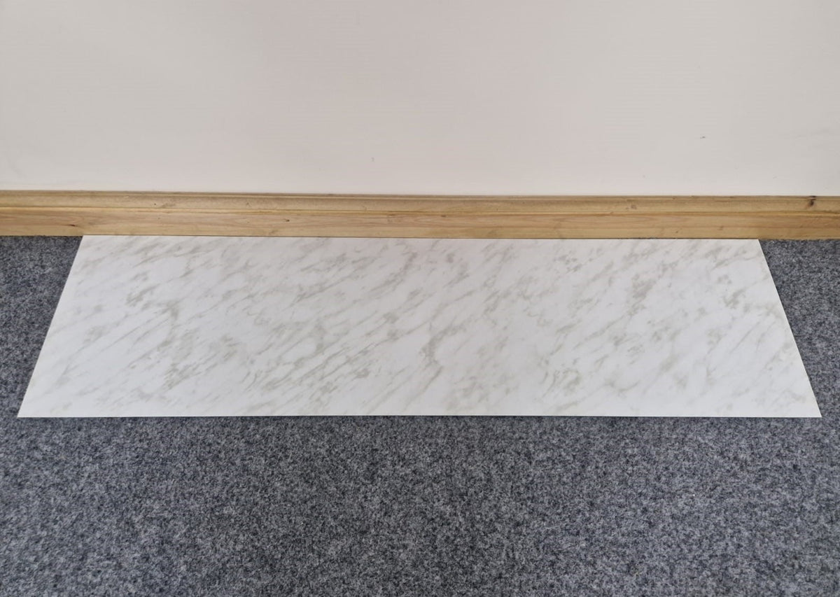 Marble Effect HPL Laminate Fireplace Back Panel & Hearth Sets