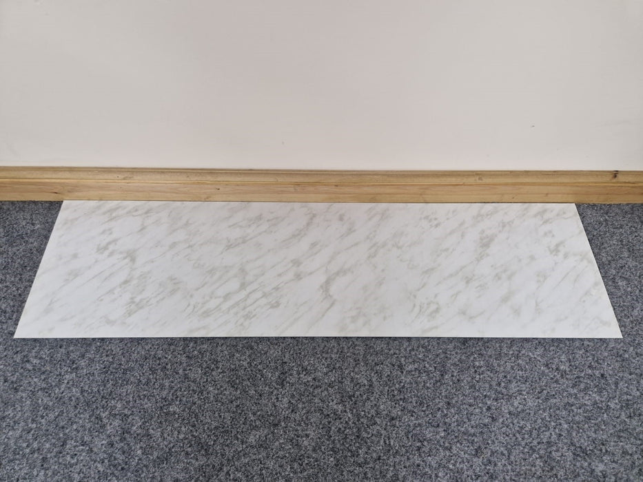 White Black Grey Cream Marble Effect HPL Laminate Fireplace Back Panel & Hearth
