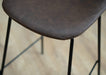 Brooklyn - Brown PU Leather Industrial style Kitchen Breakfast Bar Stool, Black Metal Leg