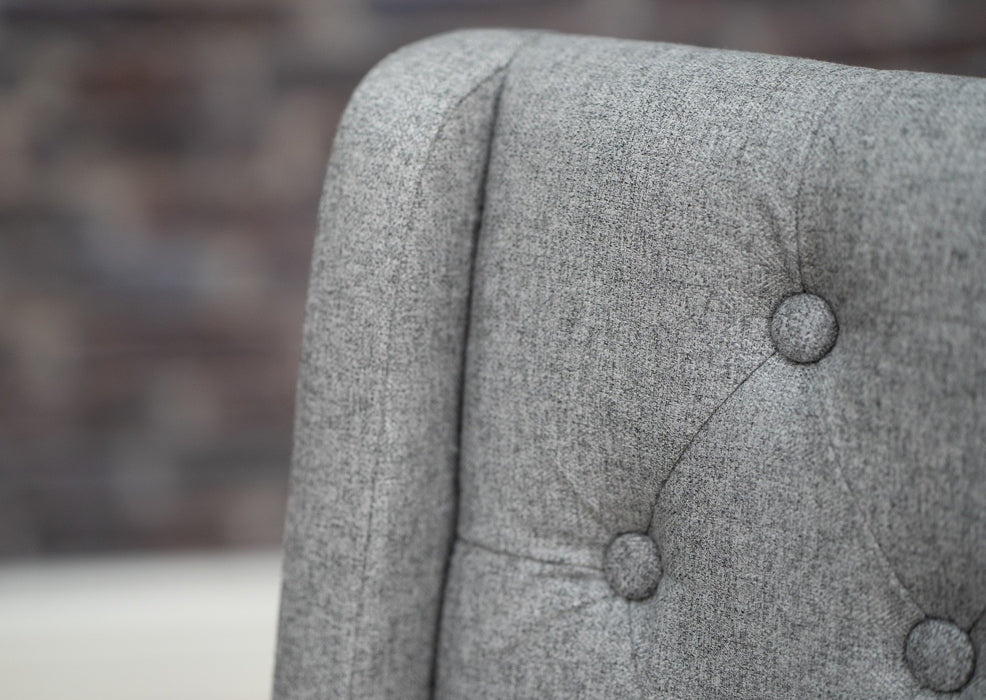 grey dining chairs button back 