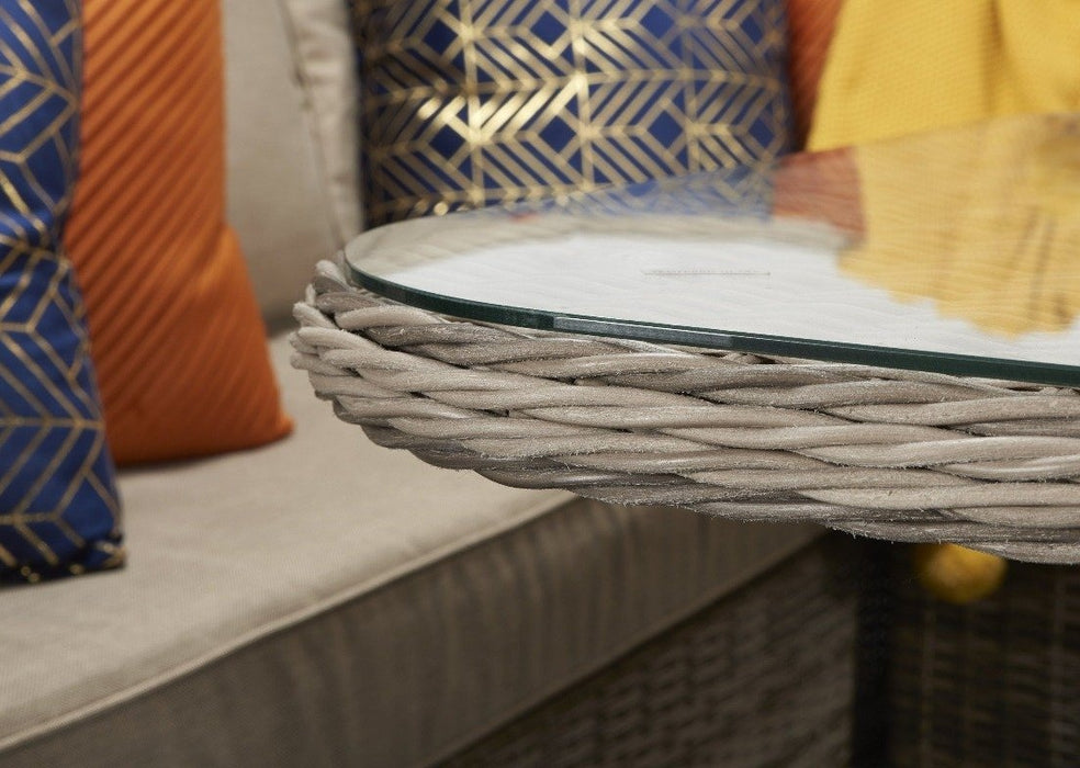 Signature Weave Edwina EDWI0107 Rattan Garden Furniture Corner Sofa Dining Set