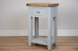 solid oak painted grey console tables lamp table living room hallway furniture