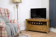 solid oak corner tv unit draw living room cabinet unit storage furniture