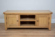 solid oak living room wide tv unit sideboard furniture storage  