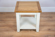 solid oak ivory cream painted living room side lamp table furniture 