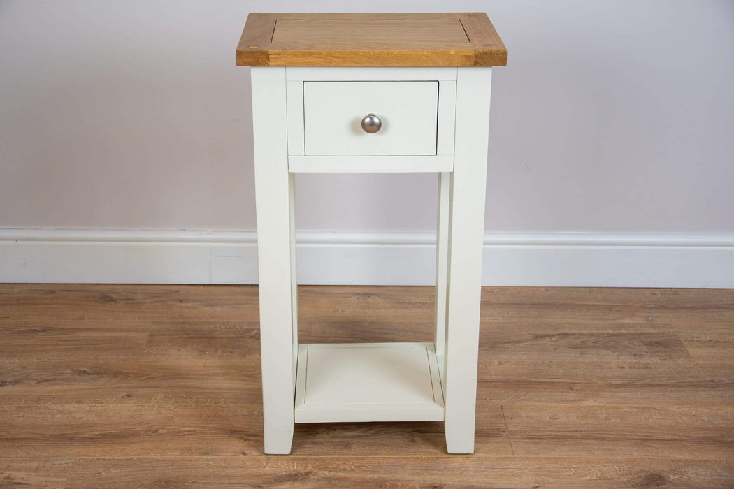 solid oak painted ivory console tables lamp table living room hallway furniture