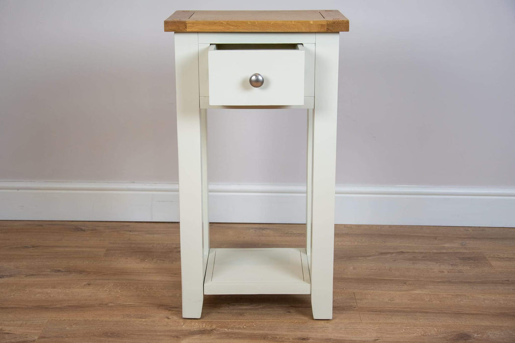 solid oak painted ivory console tables lamp table living room hallway furniture