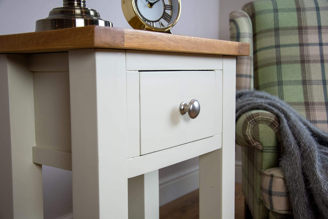 solid oak painted ivory console tables lamp table living room hallway furniture