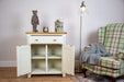 solid oak ivory cream painted living room hallway furniture cabinet sideboard storage unit 