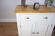 solid oak ivory cream painted living room hallway furniture cabinet sideboard storage unit 