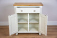 solid oak ivory cream painted living room hallway furniture cabinet sideboard storage unit 