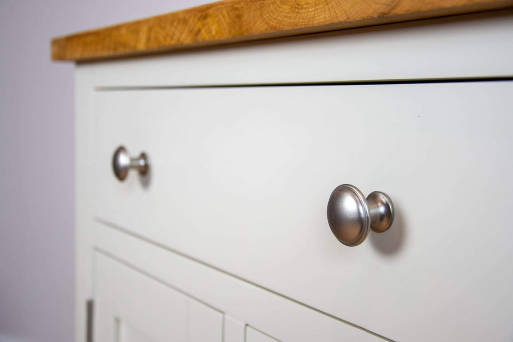 solid oak ivory cream painted living room hallway furniture cabinet sideboard storage unit 