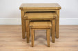 solid oak side nest of tables lamp table living room furniture