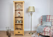 solid oak hall way dining office living room small bookcase shelving unit storage furniture