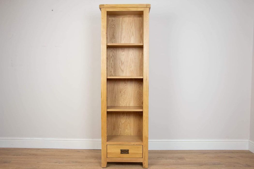 Oakwood Living Natural Oak Slim Bookcase Furniture for the home