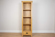 solid oak hall way dining office living room small bookcase shelving unit storage furniture