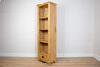 solid oak hall way dining office living room small bookcase shelving unit storage furniture