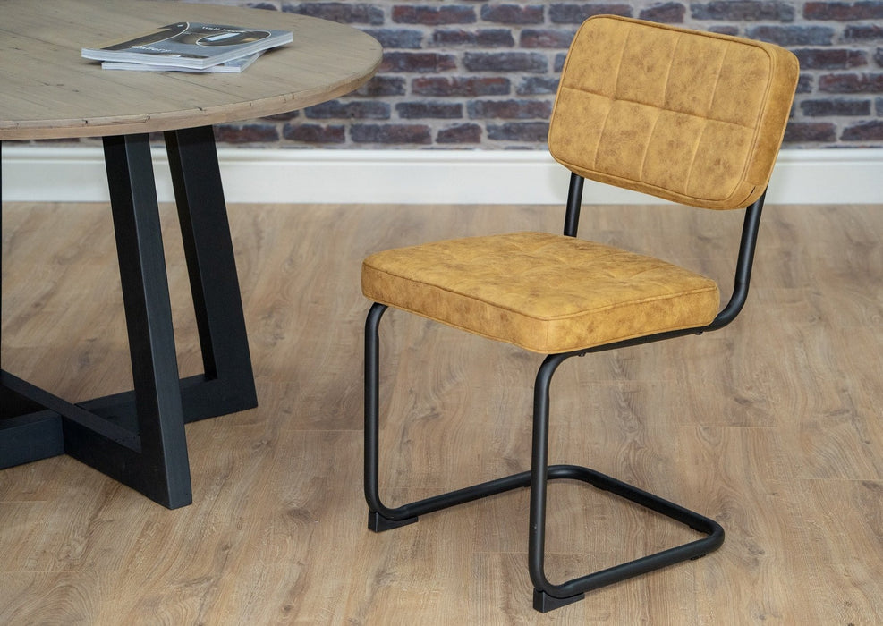 Yellow wood dining chairs discount