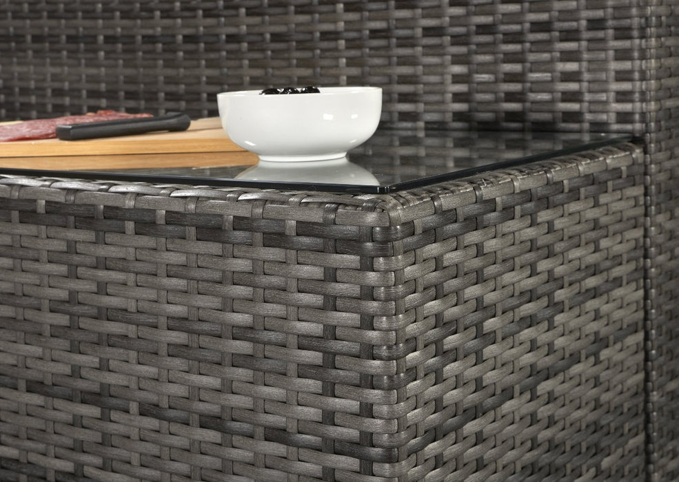 'Jessica' Grey Rattan Large Corner Sofa  Day Bed Footstool Garden Furniture Set