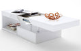 ModaNuvo 'Hope' Modern White Gloss Extending Storage Coffee Table With Drawer